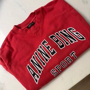 ANINE BING Sport JaCi Red Crewneck Sweatshirt
